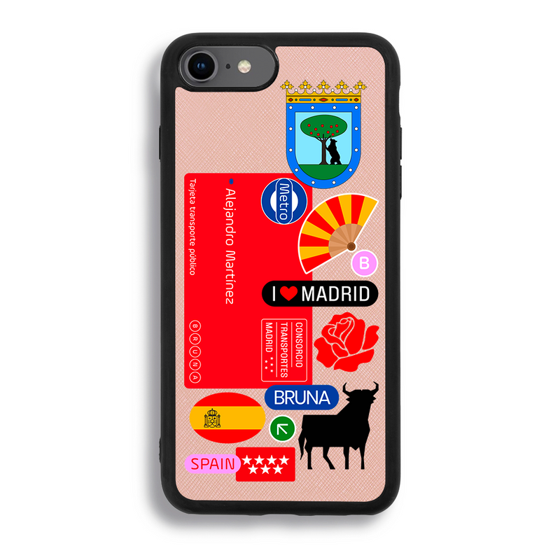 Madrid City Stickers - iPhone SE 2022 - Pink Molly
