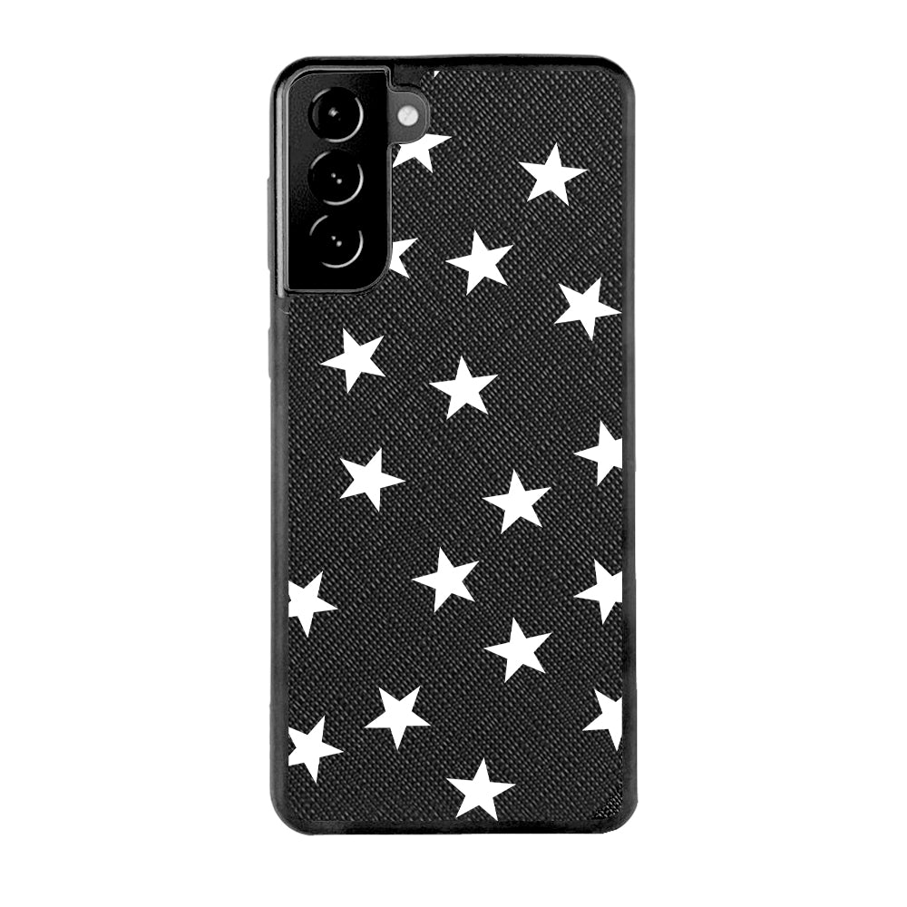 White Stars - Samsung S21 Plus - Black Caviar