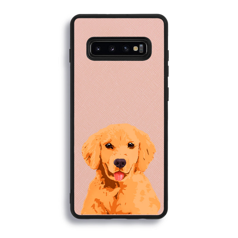 Golden Retriever - Samsung S10 Plus - Pink Molly