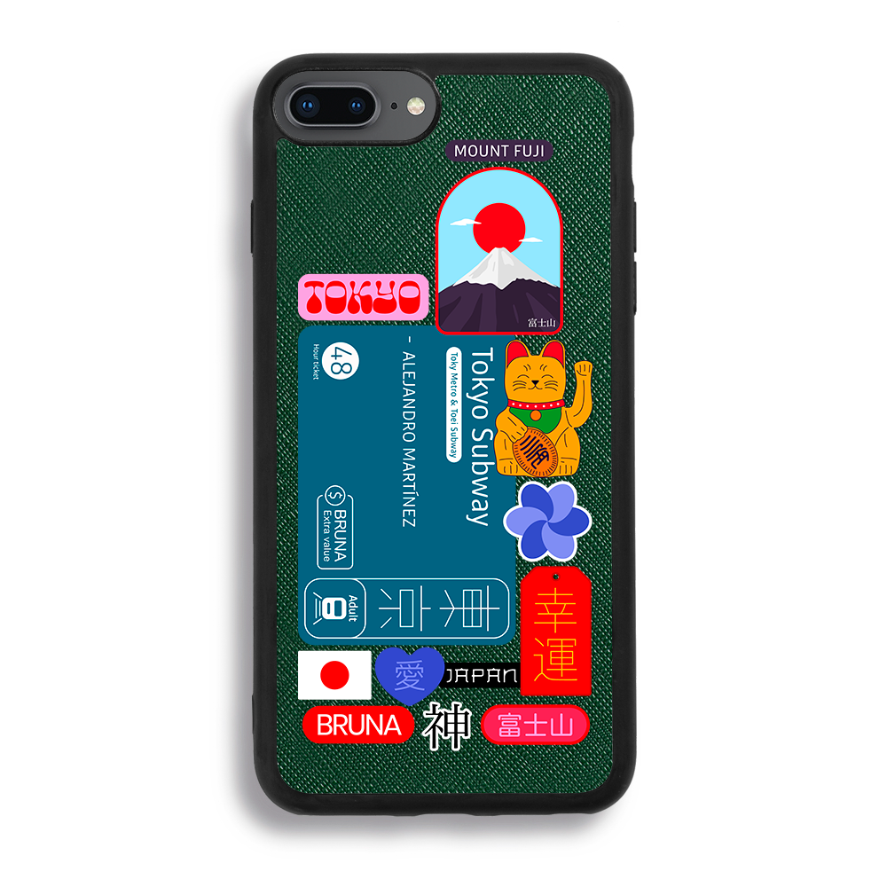 Tokyo City Stickers - iPhone 7/8 Plus - Forest Green