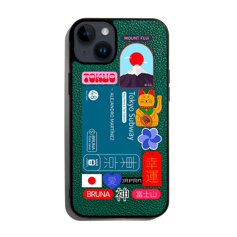 Tokyo City Stickers - iPhone 14 Plus - Forest Green